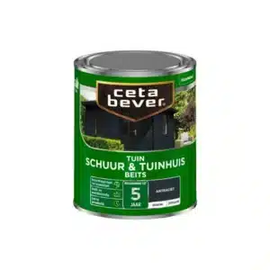 CetaBever Tuinbeits Schuur & Tuinhuis Dekkend antraciet 0,75 liter