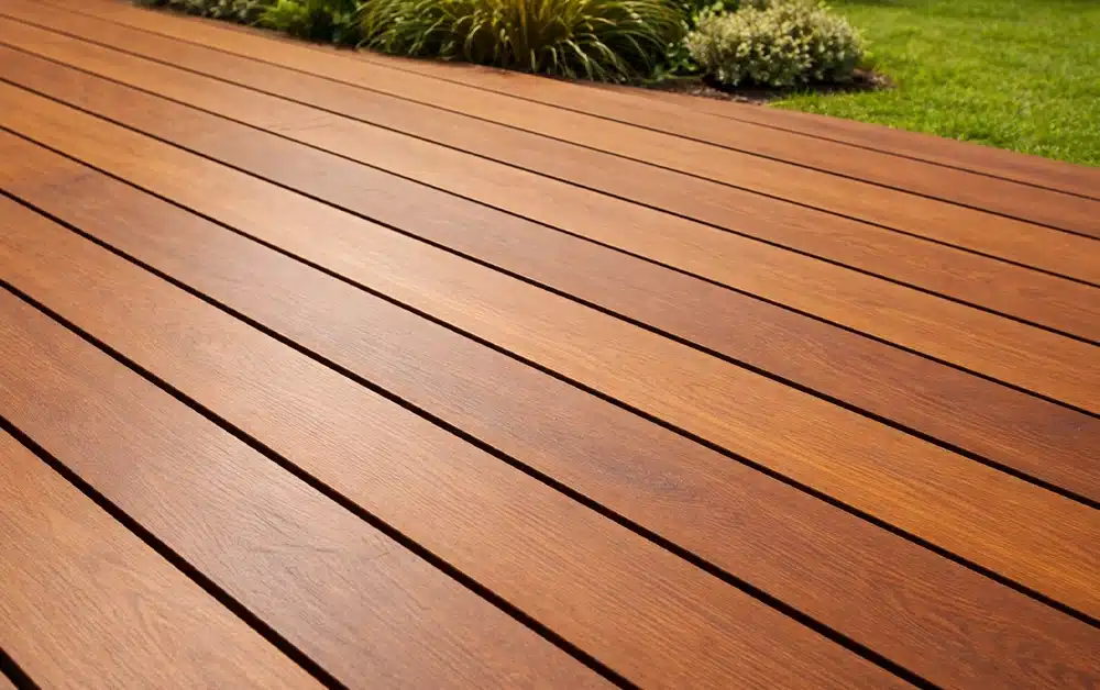 CetaBever Vlonder  & Terras Natuurlijk Effect voorbeeld in de kleur natuurlijk bangkirai