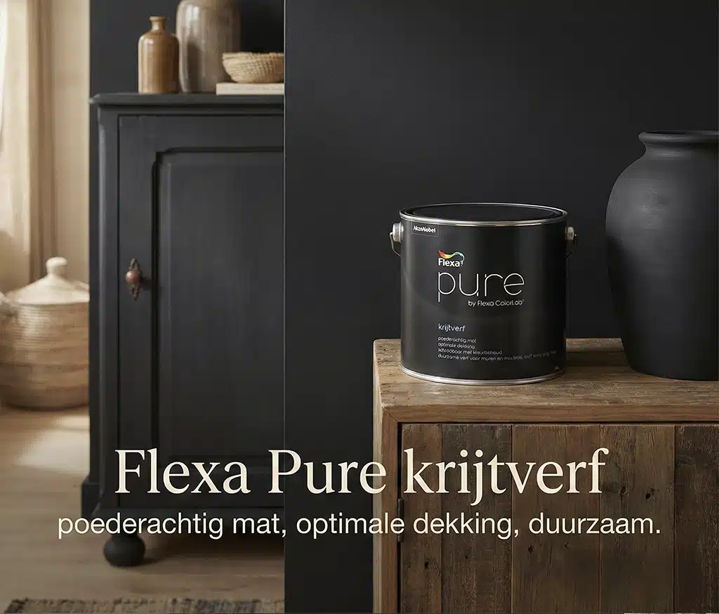 Flexa Pure Krijtverf voorbeeld meubel en muur