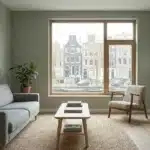 Flexa Pure muurverf extra mat op de muren in een Nederlandse woonkamer