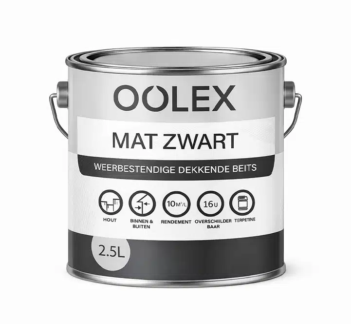 Oolex Beits Mat Zwart 2,5 liter