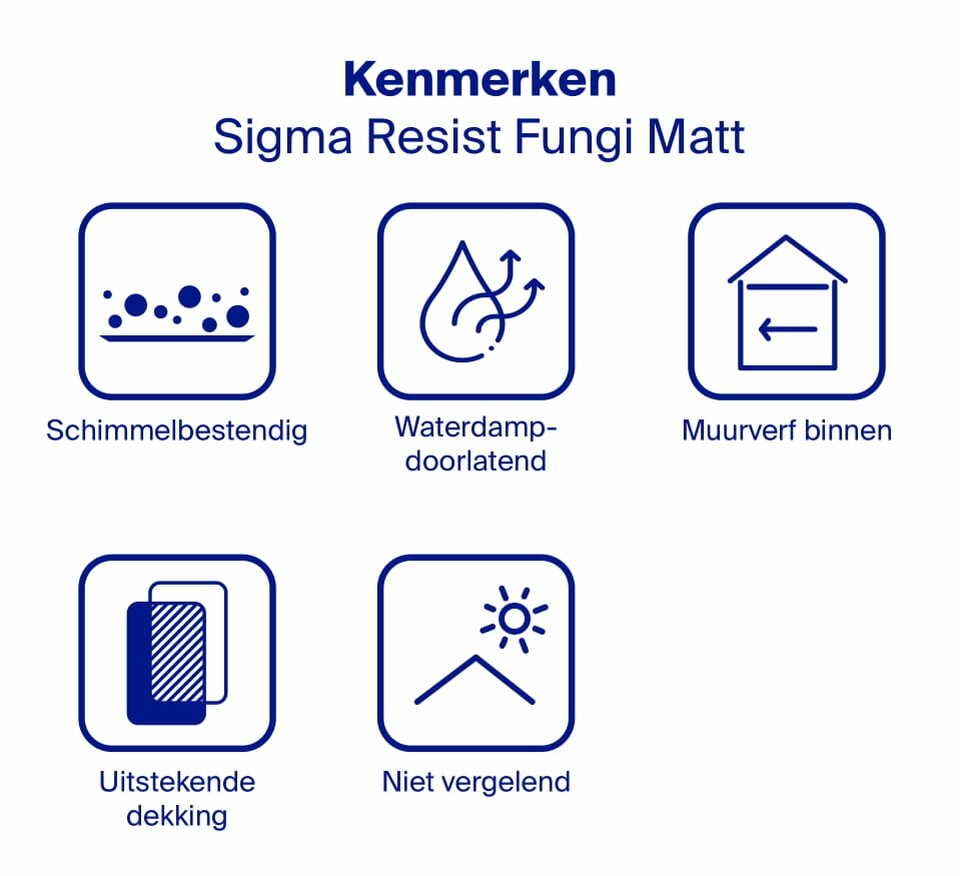 milieu Uitgaan van Intiem Sigma Sigmaresist Fungi Matt | Badkamerverf- Verfplaza