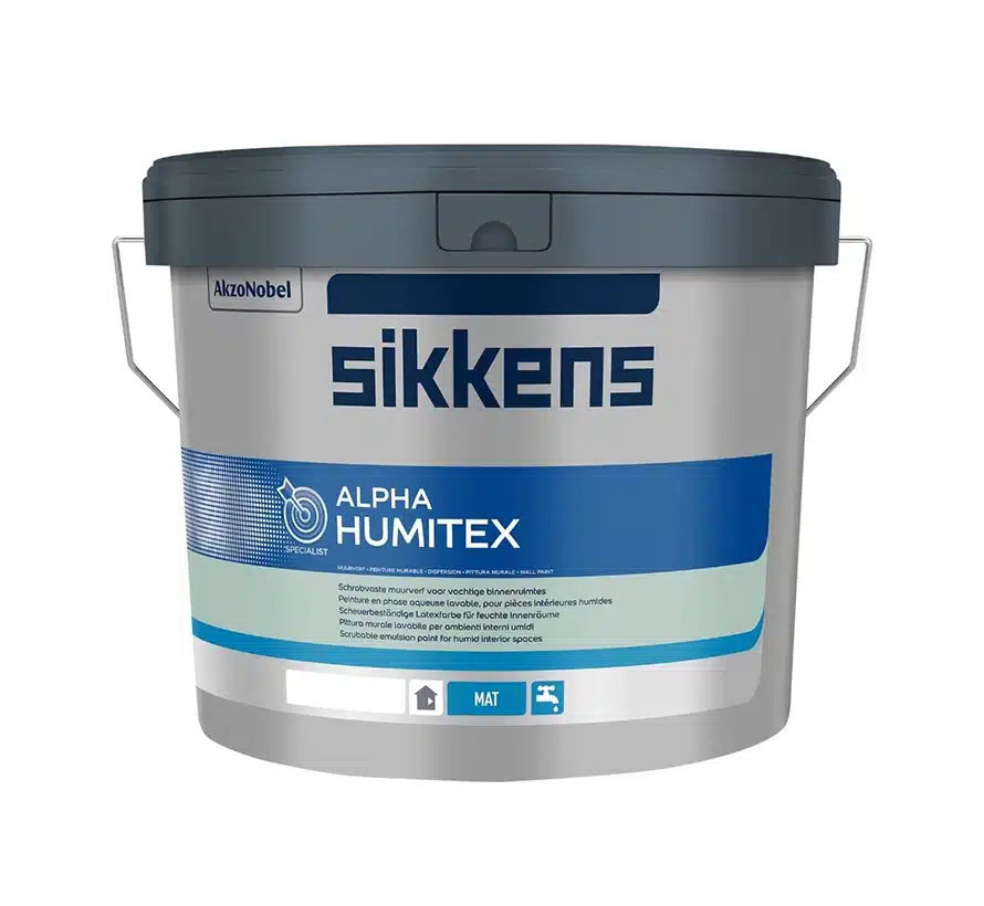 Sikkens Alpha Humitex SF schimmelwerende muurverf badkamer