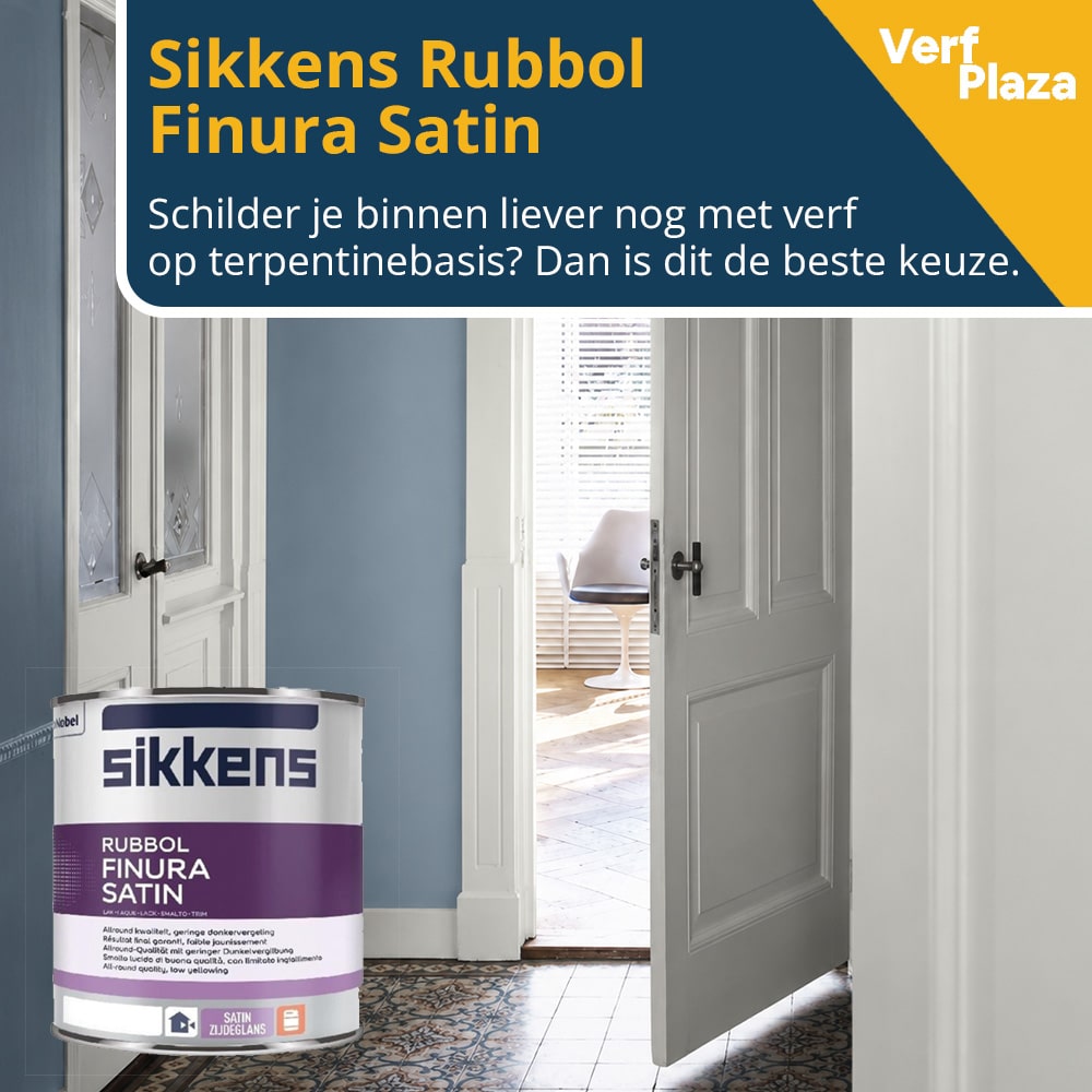 Sikkens Rubbol Finura Satin schilderen met terpentineveref