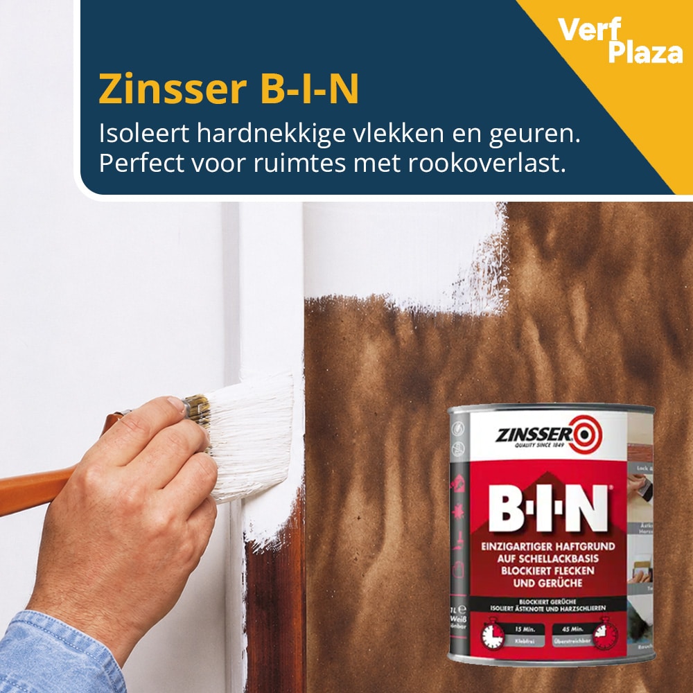 Zinsser BIN isoleert vlekken en geuren