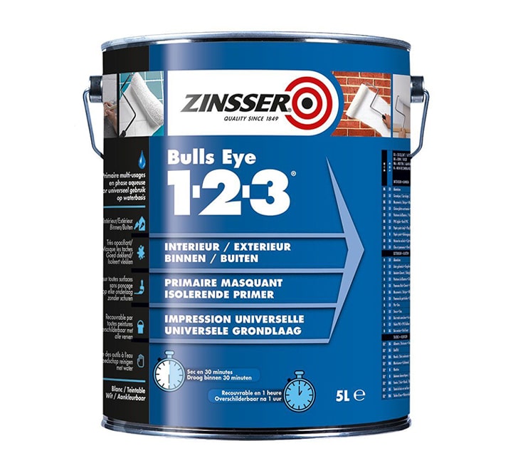 Zinsser Bulls Eye 123 kopen? De primer voor alles Verfplaza