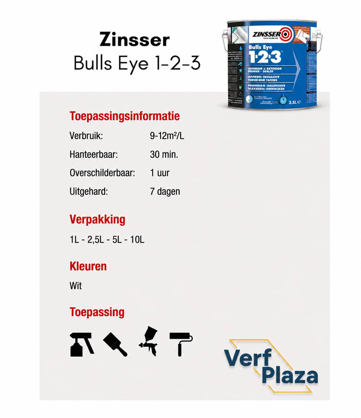 Zinsser Bulls Eye informatie afbeelding