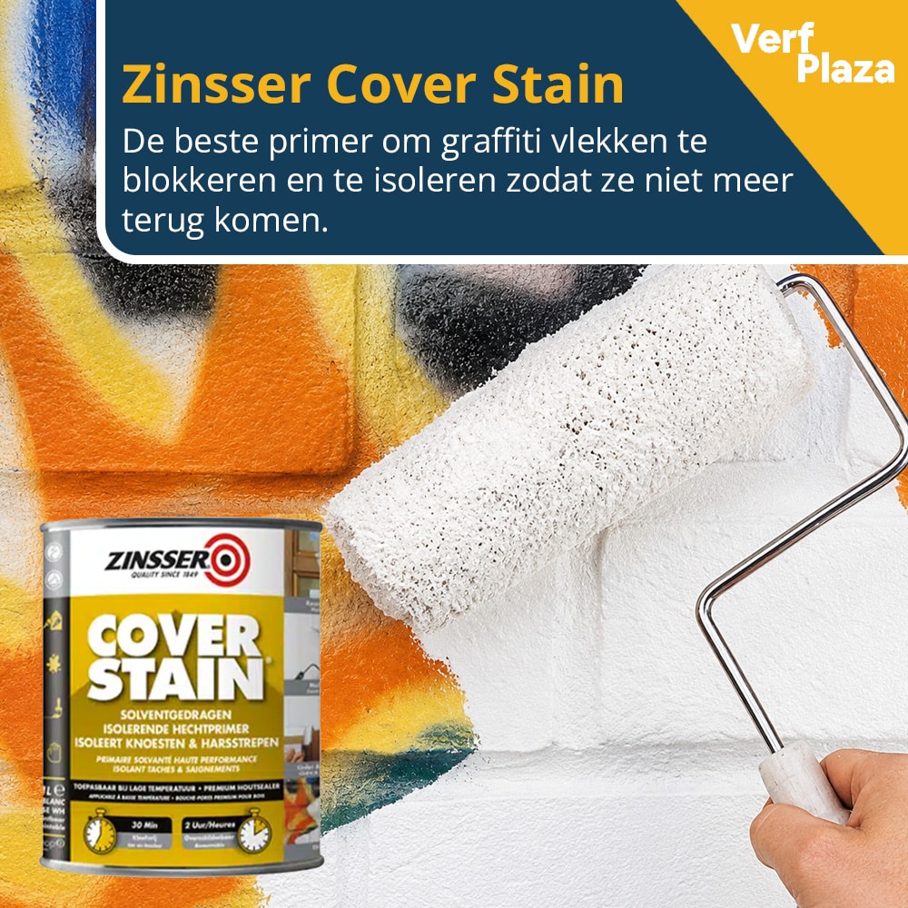 Zinsser Cover Stain beste primer tegen graffiti