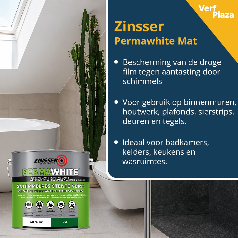 Zinsser Permawhite Mat voordelen