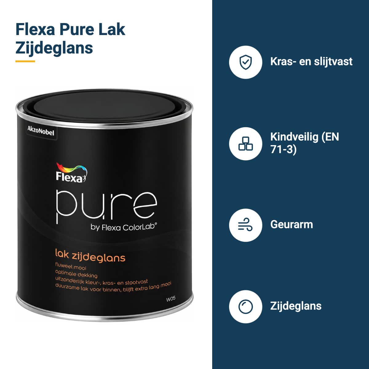flexa pure lak zijdeglans kenmerken
