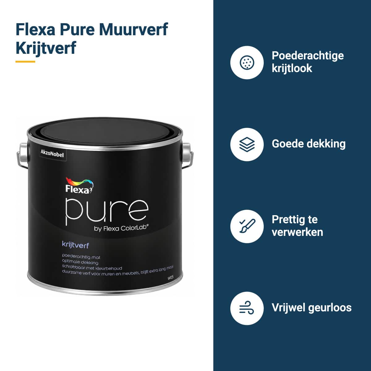 flexa pure muurverf krijtverf kenmerken