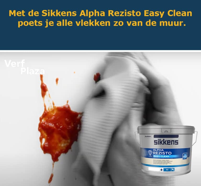 Sikkens Alpha Rezisto Easy Clean extreem goed schoon te maken muurverf
