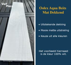 Witte dekkende beits voorbeeld