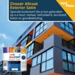 Zinsser Allcoat Exterior Satin op diverse ondergronden