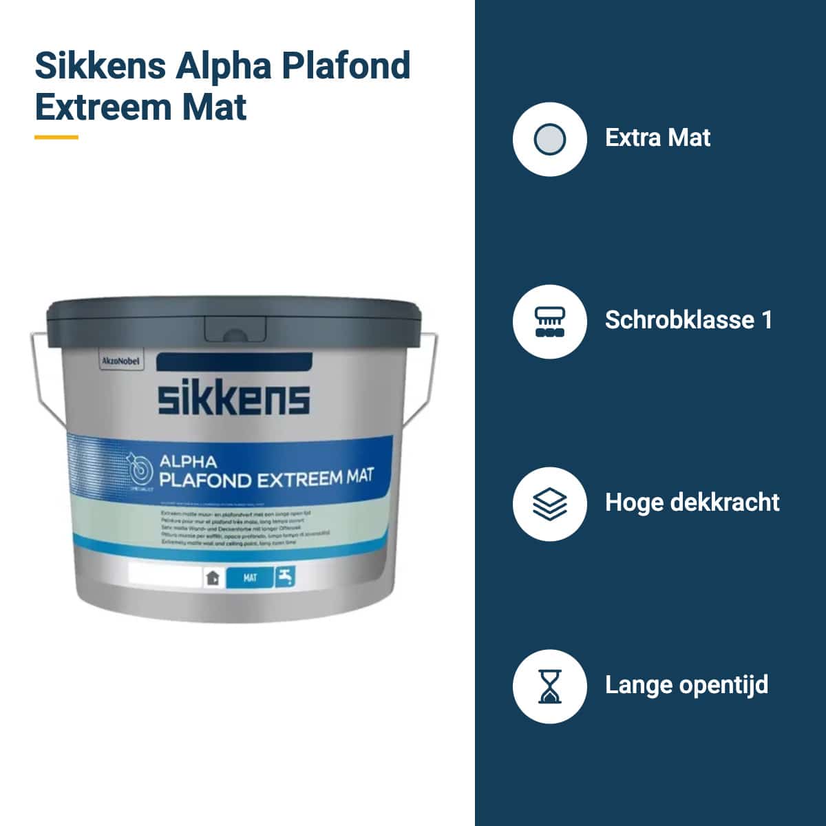 Sikkens Alpha Plafond Extreem Mat kenmerken