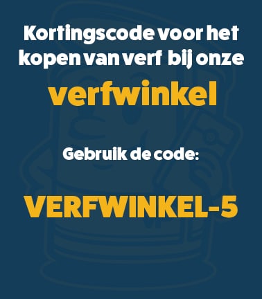 Kortingscode verfwinkel | Extra 5% korting op je hele