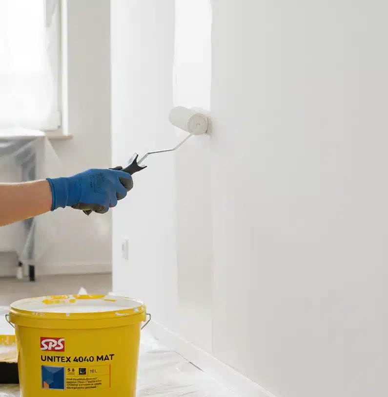 SPS Unitex 4040 Mat wordt gebruikt op de muur