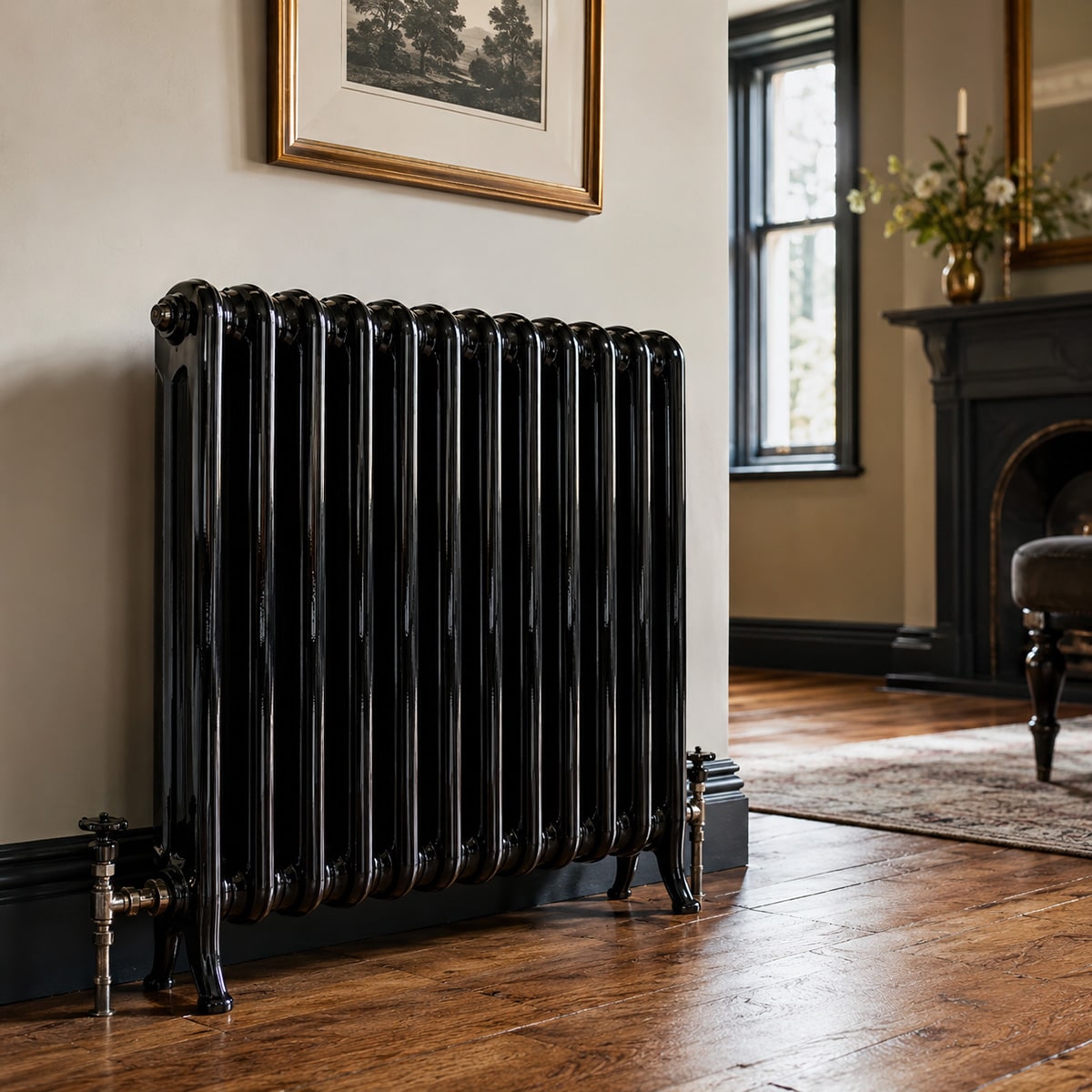 Hoogglans radiator geschilderd met Little Greene verf