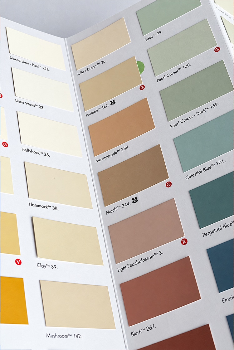 Little Greene kleurenkaart voorbeeld binnenkant