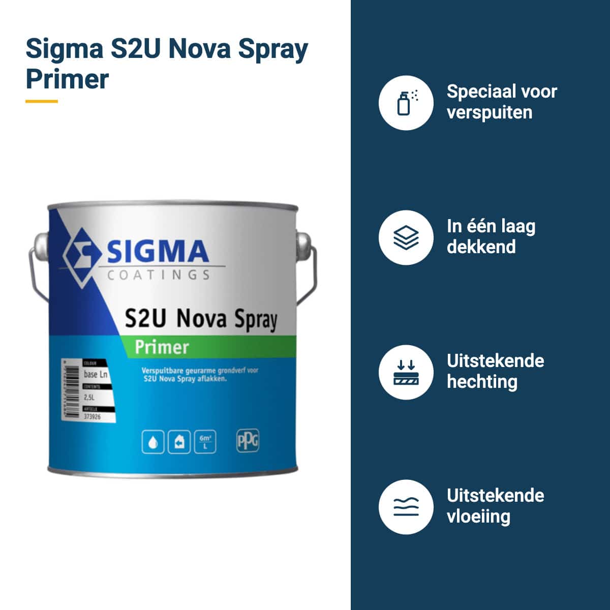 sigma s2u nova spray primer kenmerken