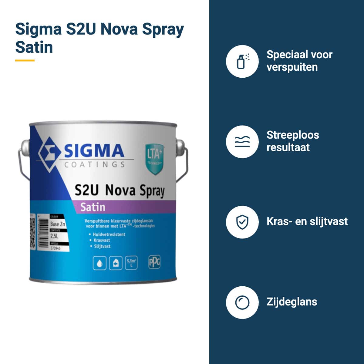 sigma s2u nova spray satin kenmerken