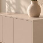 Houten kast met bloemen in Subtle Umber