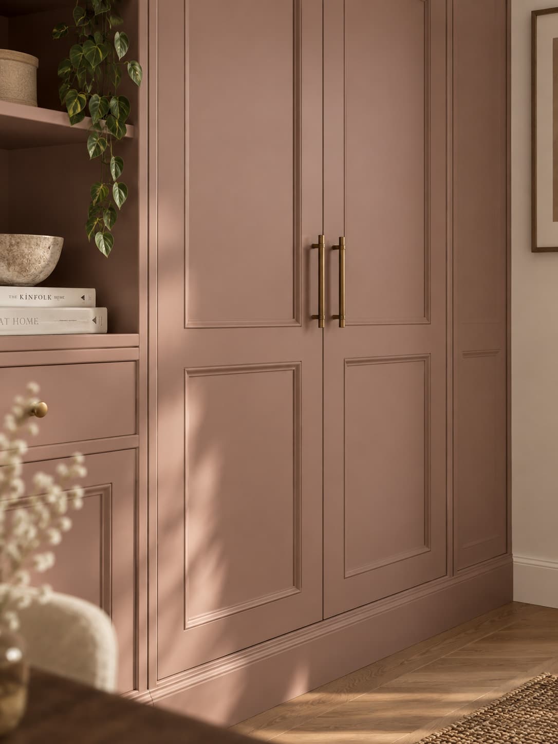 Houten kast meubel in Real Plum