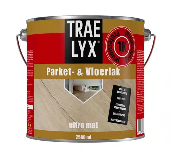 Trae Lyx Parket & Vloerlak ultra mat 2,5 liter