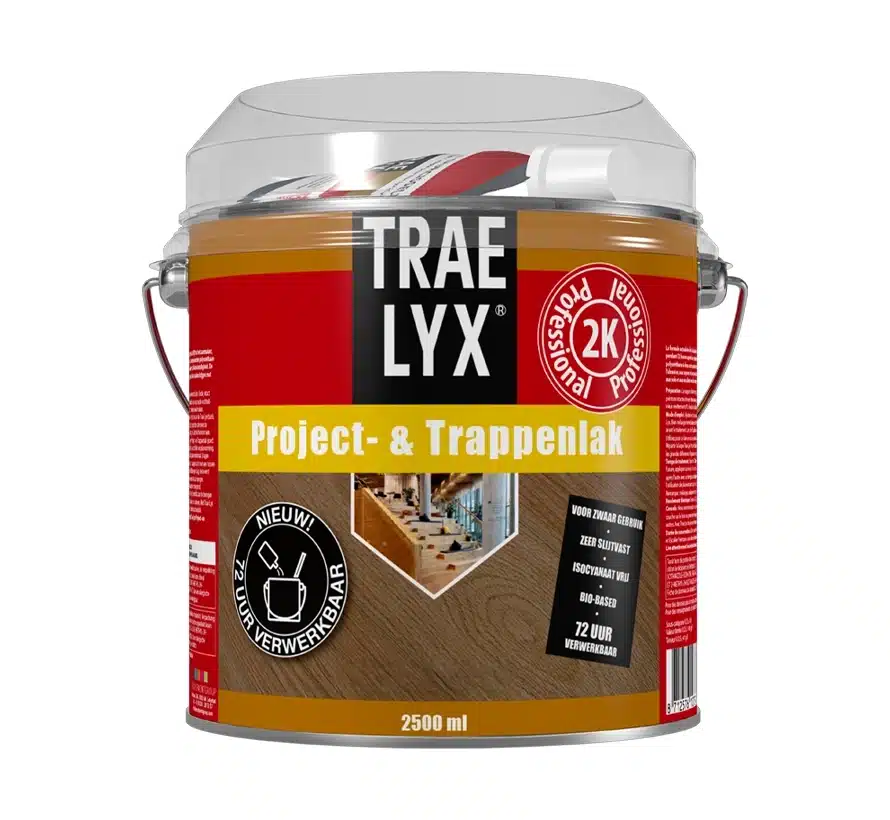 Trae Lyx Project & Trappenlak hoogglans 2,5 liter
