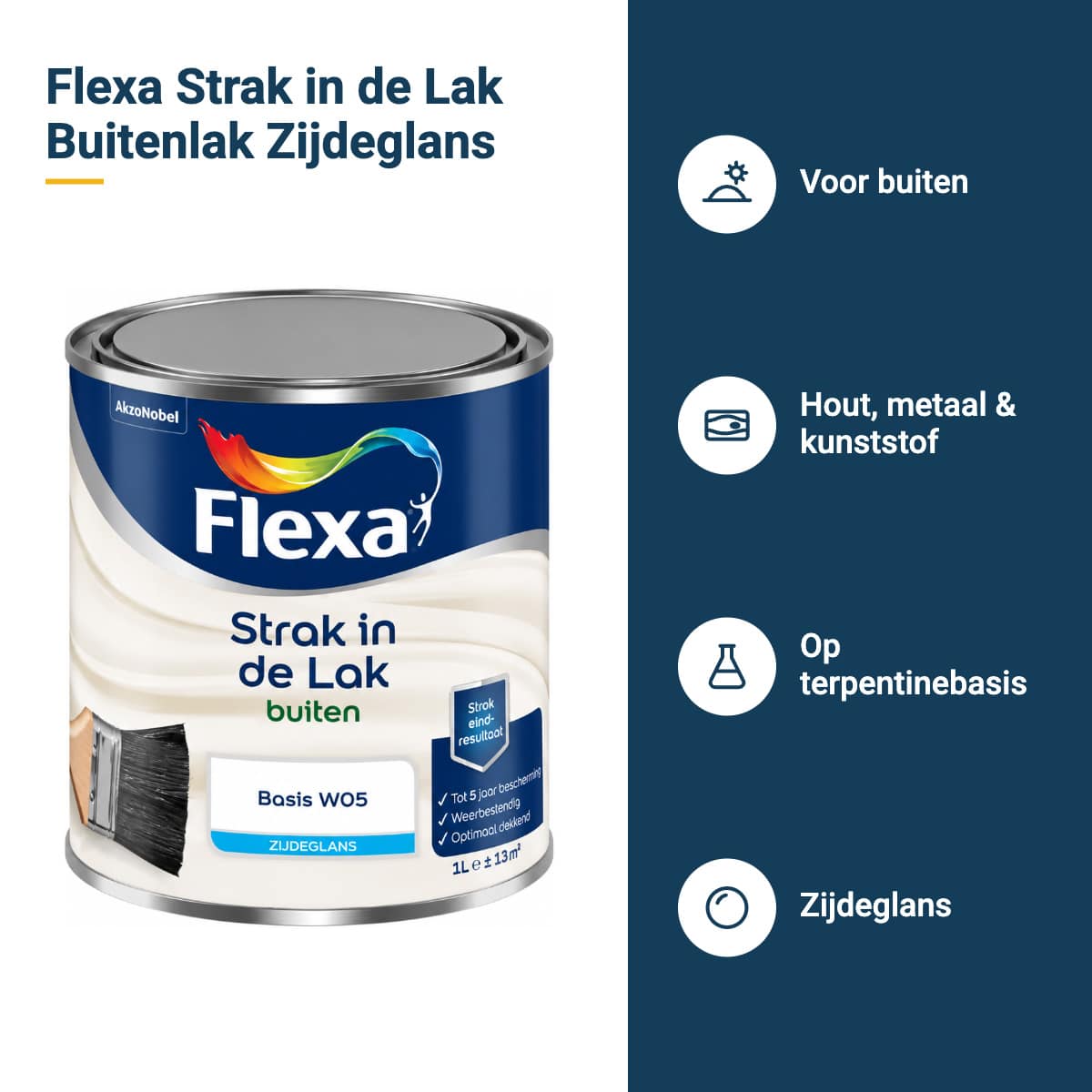 flexa strak in de lak buitenlak zijdeglans kenmerken