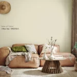 kleur I Miss You   PPG1113 1 op de muur met een bank