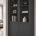 Kast in woonkamer in RAL 7021 Zwartgrijs