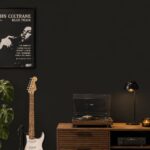 Moderne muziekkamer in RAL 9005 Gitzwart