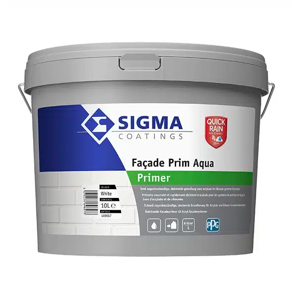 Sigma Facade Prim Aqua is een dekkende voorstrijk voor buiten