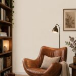 Leesruimte met stoel in RAL 9001 Cremewit
