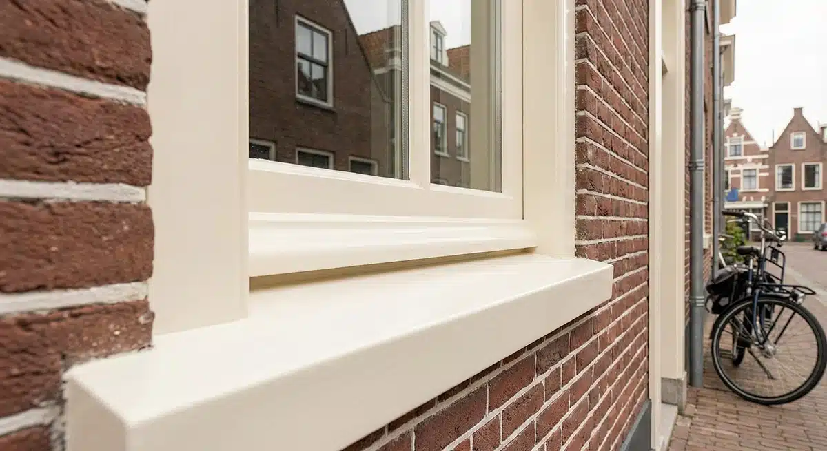 RAL 9001 op een buitenkozijn