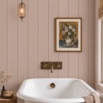 Badkamer met badkuip in Fine Plum