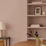 Eettafel met muur in Fine Plum