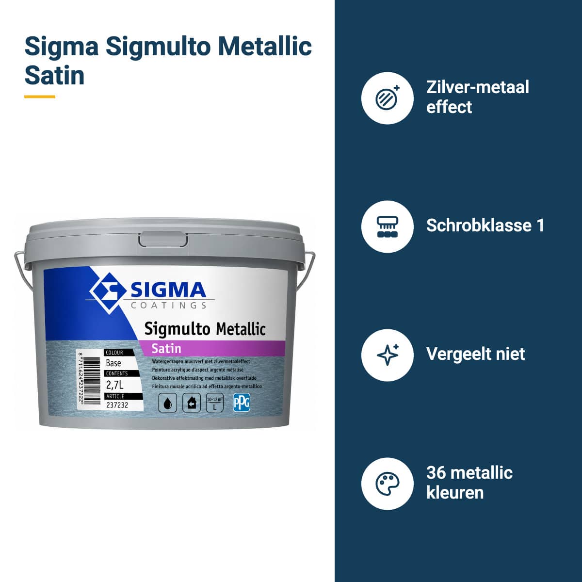 sigma sigmulto metallic satin kenmerken
