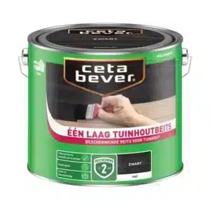 CetaBever Één Laag Tuinhoutbeits zwart 2,5 liter