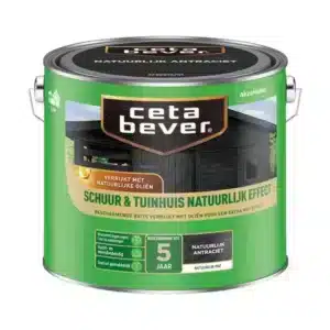 Cetabever Schuur & Tuinhuis Natuurlijk Effect antraciet 2,5 liter