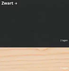 Cetabever zwart kleur