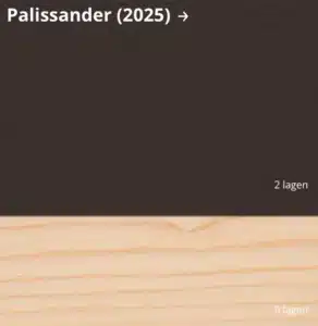 cetabever palissander kleur