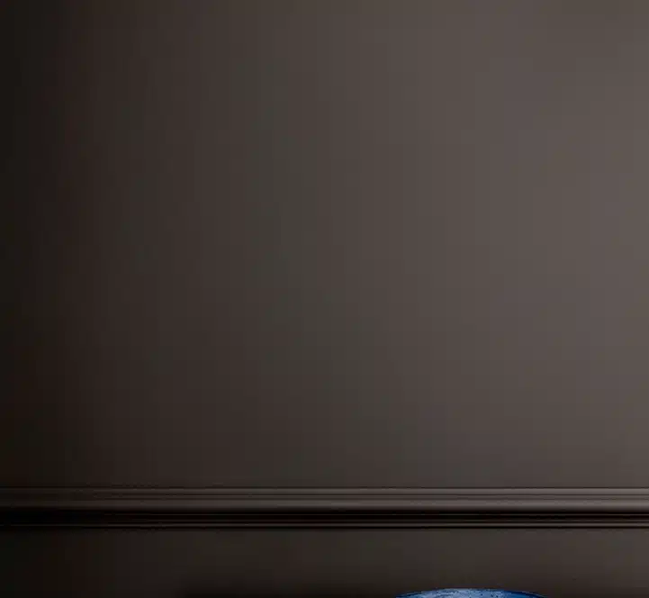 Pure Flat Emulsion bruin op de muur extra mat