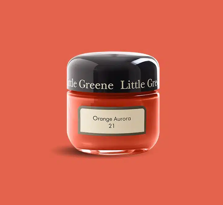 Orange Aurora Little Greene kleurtester
