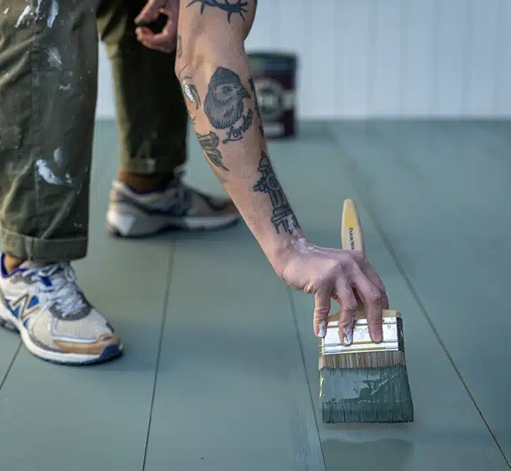 Farrow and Ball Flat Eggshell op de vloer