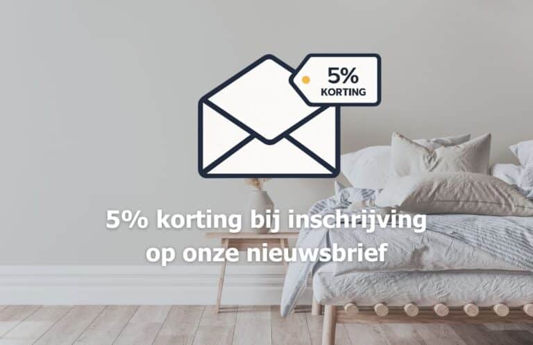 Nieuwsbrief inschrijven 5% korting   verf aanbiedingen