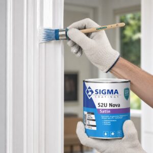 Binnenkozijn schilderen met Sigma S2U Nova Satin