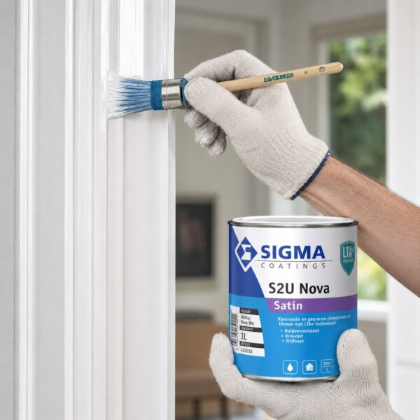 Binnenkozijn schilderen met Sigma S2U Nova Satin