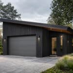 Sigma Woodprotect Solid Matt voorbeeld op houten garage